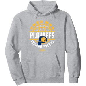imageNBA Official Indiana Pacers Playoffs 2025 Game Time Pullover HoodieHeather Grey