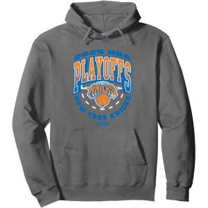 imageNBA Official New York Knicks Exclusive Playoffs 2025 Pullover HoodieAsphalt Grey