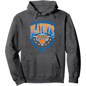 imageNBA Official New York Knicks Exclusive Playoffs 2025 Pullover HoodieDark Heather Grey