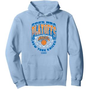 imageNBA Official New York Knicks Exclusive Playoffs 2025 Pullover HoodieDusty Blue