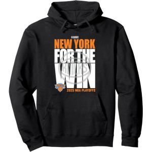 imageNBA Official New York Knicks For the Win Playoffs 2025 Pullover HoodieBlack
