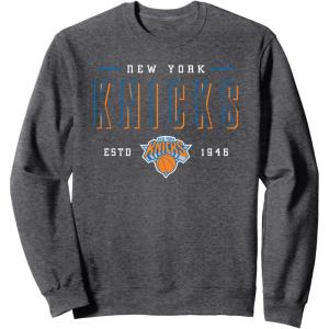 imageNBA Official New York Knicks Negative Space SweatshirtDark Heather Grey