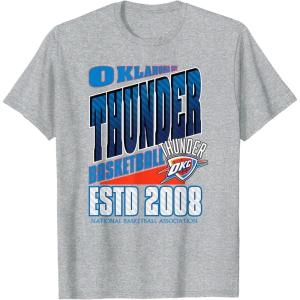 imageOklahoma City Thunder TShirt Black Small Unisex Short Sleeve Classic NBA Team Breakaway TShirtHeather Grey
