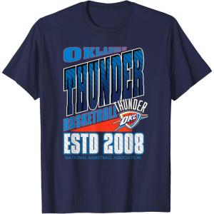 imageOklahoma City Thunder TShirt Black Small Unisex Short Sleeve Classic NBA Team Breakaway TShirtNavy Blue