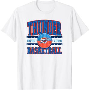 imageOklahoma City Thunder TShirt UnisexAdults Black Small Short Sleeve Classic Fit NBA Team TShirtWhite