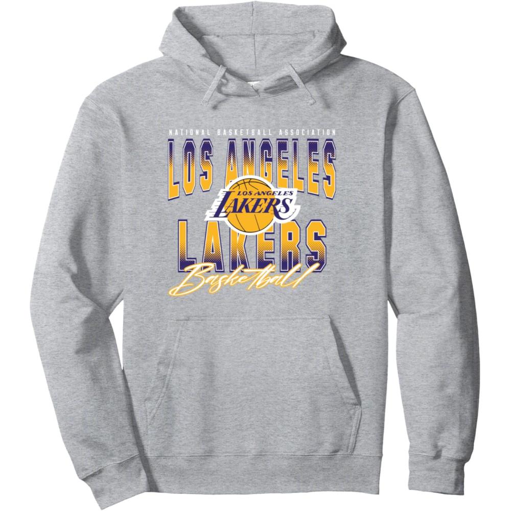 imageNBA Official Los Angeles Lakers Hook Pullover HoodieHeather Grey