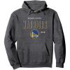 imageNBA Official Golden State Warriors Half Moon Pullover HoodieDark Heather Grey
