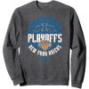 imageNBA Official New York Knicks 2025 Playoffs Game Time SweatshirtDark Heather Grey