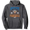 imageNBA Official New York Knicks Playoffs 2025 Pullover HoodieDark Heather Grey