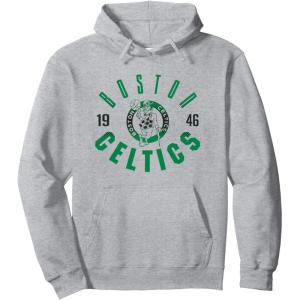 imageNBA Official Boston Celtics Baseline Hunch Pullover HoodieHeather Grey