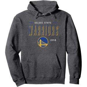 imageNBA Official Golden State Warriors Half Moon Pullover HoodieDark Heather Grey