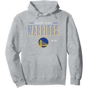 imageNBA Official Golden State Warriors Half Moon Pullover HoodieHeather Grey