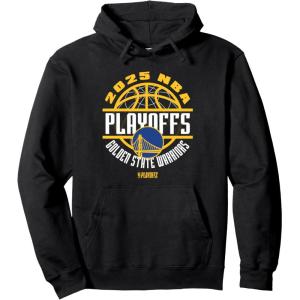 imageNBA Official Golden State Warriors Playoffs 2025 Game Time Pullover HoodieBlack
