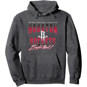 imageNBA Official Houston Rockets Hook Pullover HoodieDark Heather Grey