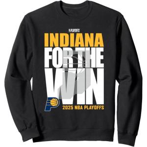 imageNBA Official Indiana Pacers For the Win 2025 Playoffs SweatshirtBlack
