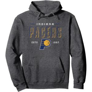 imageNBA Official Indiana Pacers Half Moon Pullover HoodieDark Heather Grey