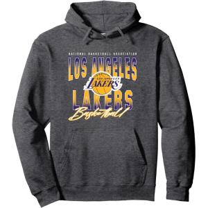 imageNBA Official Los Angeles Lakers Hook Pullover HoodieDark Heather Grey
