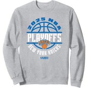 imageNBA Official New York Knicks 2025 Playoffs Game Time SweatshirtHeather Grey
