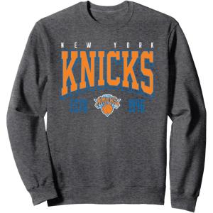 imageNBA Official New York Knicks Battle Tested SweatshirtDark Heather Grey