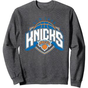 imageNBA Official New York Knicks Hang Time SweatshirtDark Heather Grey