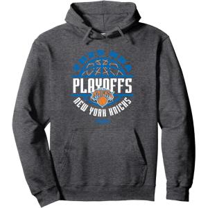 imageNBA Official New York Knicks Playoffs 2025 Game Time Pullover HoodieDark Heather Grey