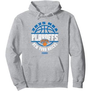 imageNBA Official New York Knicks Playoffs 2025 Game Time Pullover HoodieHeather Grey