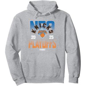 imageNBA Official New York Knicks Playoffs 2025 Pullover HoodieHeather Grey