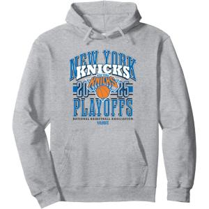 imageNBA Official New York Knicks Playoffs 2025 Showtime Pullover HoodieHeather Grey