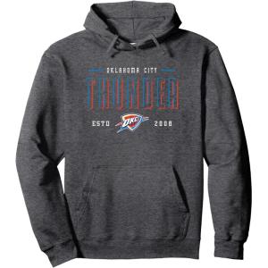 imageNBA Official Oklahoma City Thunder Half Moon Pullover HoodieDark Heather Grey