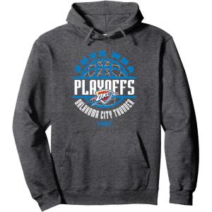 imageNBA Official Oklahoma City Thunder Playoffs 2025 Game Time Pullover HoodieDark Heather Grey