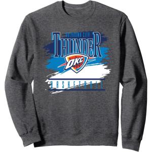 imageNBA Official Oklahoma City Thunder Spilled Paint SweatshirtDark Heather Grey