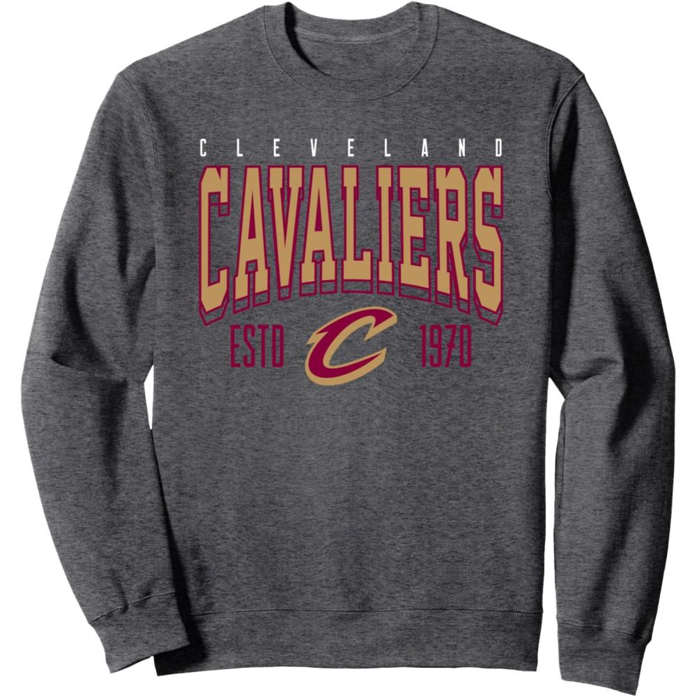 imageNBA Official Cleveland Cavaliers Battle Tested SweatshirtDark Heather Grey