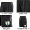 imageUltra Game Boys Youth NBA Official Active Knit Slam Basketball Training Shorts with Breathable Satin Mesh PanelsBlack