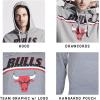 imageUltra Game Mens Fleece Hoodie Pullover Sweatshirts Out of BoundHeather Gray