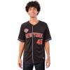 imageUltra Game Mens Mesh Button Down Baseball Jersey Tee ShirtBlack