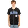 imageUltra Game Mens Mesh Button Down Baseball Jersey Tee ShirtBlack 23