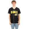 imageUltra Game Mens Mesh Button Down Baseball Jersey Tee ShirtBlack 23