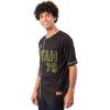imageUltra Game Mens Mesh Button Down Baseball Jersey Tee ShirtBlack 23