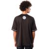 imageUltra Game Mens Mesh Button Down Baseball Jersey Tee ShirtBlack