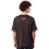 imageUltra Game Mens Mesh Button Down Baseball Jersey Tee ShirtBlack