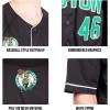 imageUltra Game Mens Mesh Button Down Baseball Jersey Tee ShirtBlack