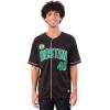 imageUltra Game Mens Mesh Button Down Baseball Jersey Tee ShirtBlack