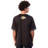 imageUltra Game Mens Mesh Button Down Baseball Jersey Tee ShirtBlack