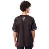 imageUltra Game Mens Mesh Button Down Baseball Jersey Tee ShirtBlack