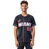 imageUltra Game Mens Mesh Button Down Baseball Jersey Tee ShirtBlack