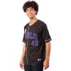 imageUltra Game Mens Mesh Button Down Baseball Jersey Tee ShirtBlack