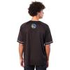 imageUltra Game Mens Mesh Button Down Baseball Jersey Tee ShirtBlack