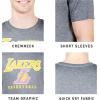 imageUltra Game Mens NBA Official Arched Plexi Short Sleeve Tee ShirtHeather Gray
