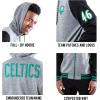 imageUltra Game Mens NBA Official Full Zip Fleece Hoodie Letterman Varsity JacketTeam Color