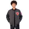 imageUltra Game Mens NBA Official Game Time Varsity JacketHeather Charcoal